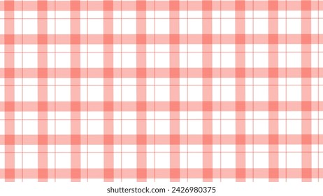 Red and white plaid fabric texture background