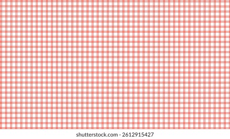 Red and white plaid fabric texture background. Plaid classic checkered seamless pattern.