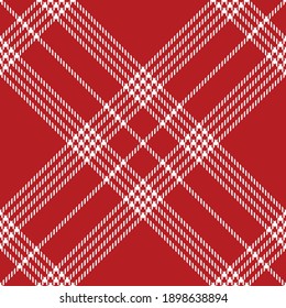 Red white plaid pattern. Christmas tartan seamless textured bright check plaid tartan graphic for tablecloth, dress, blanket, duvet cover, or other modern autumn winter fashion fabric design.