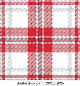 Red and white plaid seamless pattern