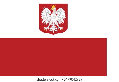 RED AND WHITE POLAND FLAG ILLUSTRATION