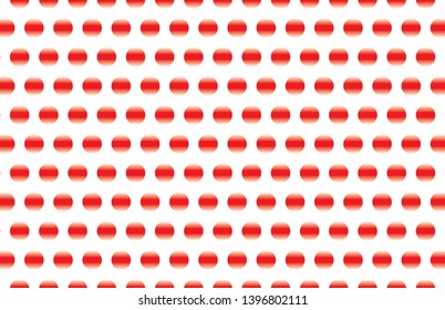 Red and white polka dot pattern cotton background - Vector Illustration.- Vector - Vector