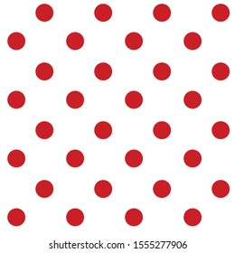 Red and white polka dot pattern seamless. Red glitter background. Christmas background. Dot pattern for gift wrap, fabric pattern, textile, tile and wallpaper.