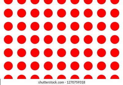 Red and white polka dot pattern..Texture for - plaid,clothes, shirts, dresses, paper, bedding, blankets, quilts and other textile products.Vector illustration.EPS-10.