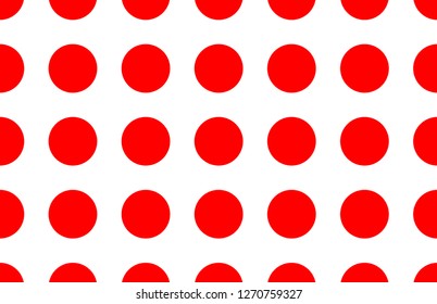 Red and white polka dot pattern..Texture for - plaid,clothes, shirts, dresses, paper, bedding, blankets, quilts and other textile products.Vector illustration.EPS-10.
