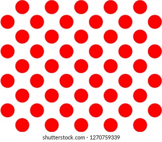 Red and white polka dot pattern..Texture for - plaid,clothes, shirts, dresses, paper, bedding, blankets, quilts and other textile products.Vector illustration.EPS-10.