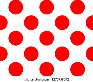 Red and white polka dot pattern..Texture for - plaid,clothes, shirts, dresses, paper, bedding, blankets, quilts and other textile products.Vector illustration.EPS-10.