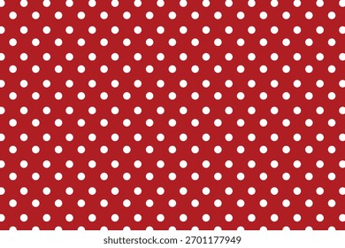 Fundo de padrão contínuo Polka ponto vermelho e branco