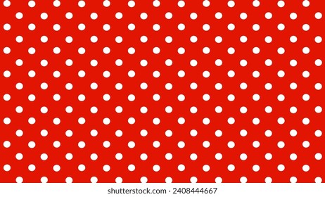 Red and white polka dots background