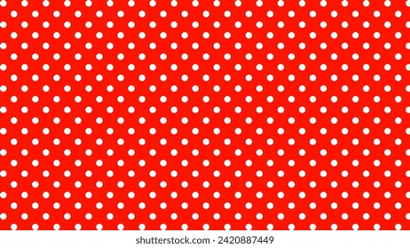 Red and white polka dots background