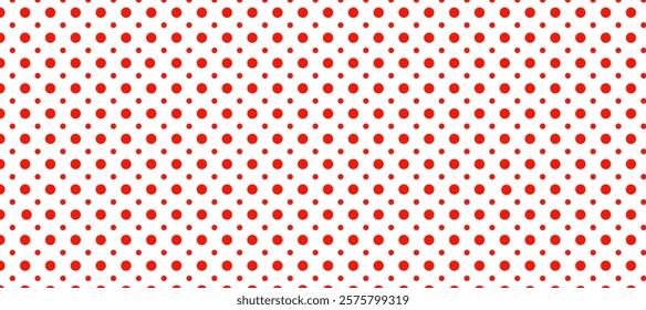 Red and white polka dots pattern background