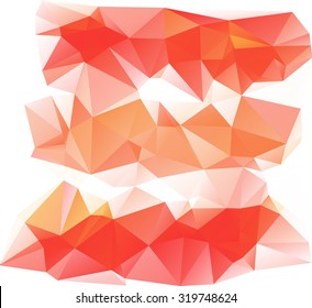 Red White Polygonal Mosaic Background, Vector illustration, Creative Business Design Templates