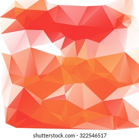 Red and White Polygonal Mosaic Background, Vector illustration, Creative Business Design Templates