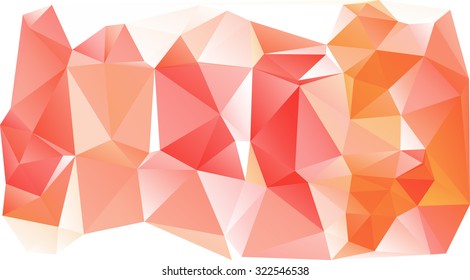 Red and White Polygonal Mosaic Background, Vector illustration, Creative Business Design Templates