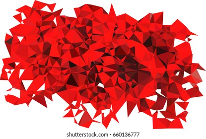 Red White Polygonal Mosaic Background, Vector illustration, Creative Business Design Templates.