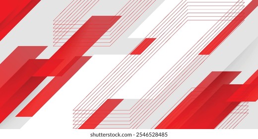 Red white professional geometric background design. modern background vector illustration
