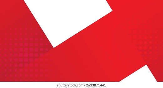 Red white professional geometric background design banner abstract