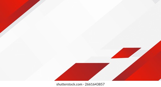 Diseño de fondo geométrico profesional blanco rojo, Ilustración vectorial eps10