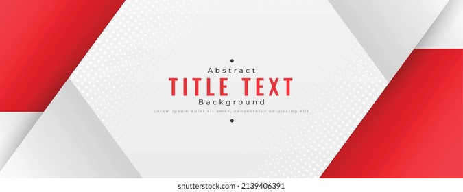 red white professional geometric banner design