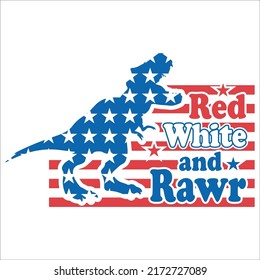 red white and rawr eps design