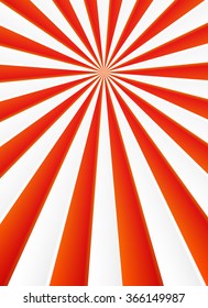 Red and white rays vector abstract circus poster background