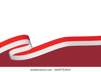 The red and white ribbon symbolizes the Indonesian flag