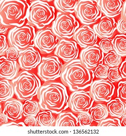red and white rose background seamless