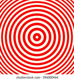 Red white round abstract vortex background. Hypnotic spiral wallpaper. Vector illustration