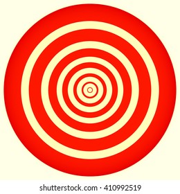 Red white round abstract vortex background. Hypnotic spiral wallpaper. Vector illustration