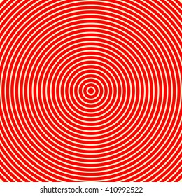 Red white round abstract vortex background. Hypnotic spiral wallpaper. Vector illustration