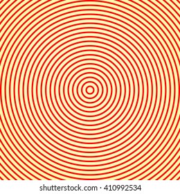 Red white round abstract vortex background. Hypnotic spiral wallpaper. Vector illustration
