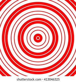 Red white round abstract vortex background. Hypnotic spiral wallpaper. Vector illustration