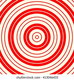 Red white round abstract vortex background. Hypnotic spiral wallpaper. Vector illustration