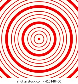 Red white round abstract vortex background. Hypnotic spiral wallpaper. Vector illustration
