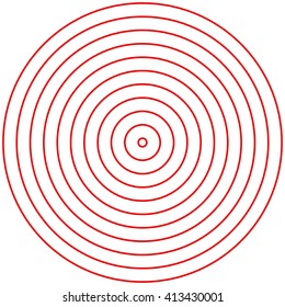 Red white round abstract vortex background. Hypnotic spiral wallpaper. Vector illustration