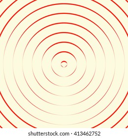 Red white round abstract vortex background. Hypnotic spiral wallpaper. Vector illustration