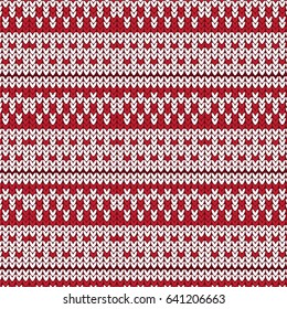 red and white row with stack column knitted pattern background vector illustration image
