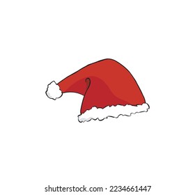 red and white santa clous hat