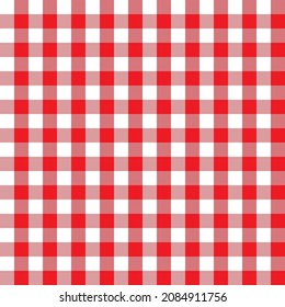 Red and white Scotland textile seamless pattern. Fabric texture check tartan plaid. Abstract geometric background for cloth, card, fabric. Monochrome repeating design. Modern squared ornament.