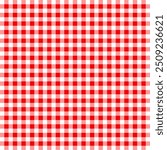 Red White Scott Checkered Gingham Plaid Seamless Pattern