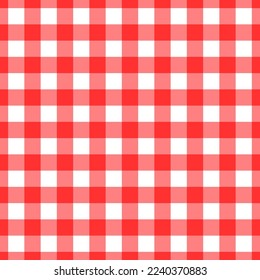 Red and white seamless checkered pattern