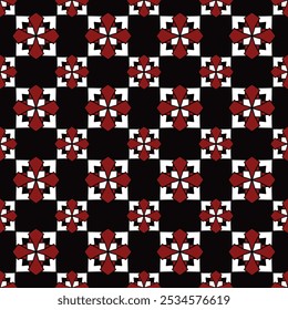 red and white is seamless geometric pattern. Modern stylish texture. Repeating geometric tiles.