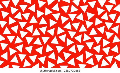 Red and white seamless geometric triangle pattern