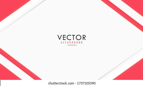 Red, White Shape Background Template. for Banner, Presentation, Landing, Header, Footer, Advertising.