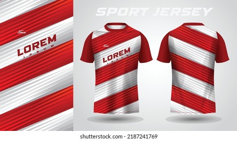 Red White Shirt Sport Jersey Design