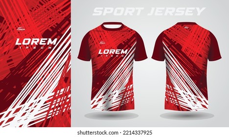 Red White Shirt Sport Jersey Design