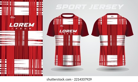 Red White Shirt Sport Jersey Design