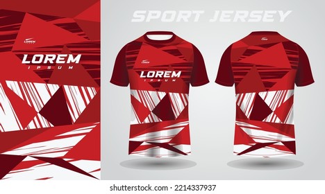 Red White Shirt Sport Jersey Design