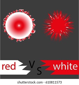 red and white signs