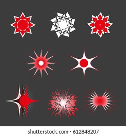 red and white signs